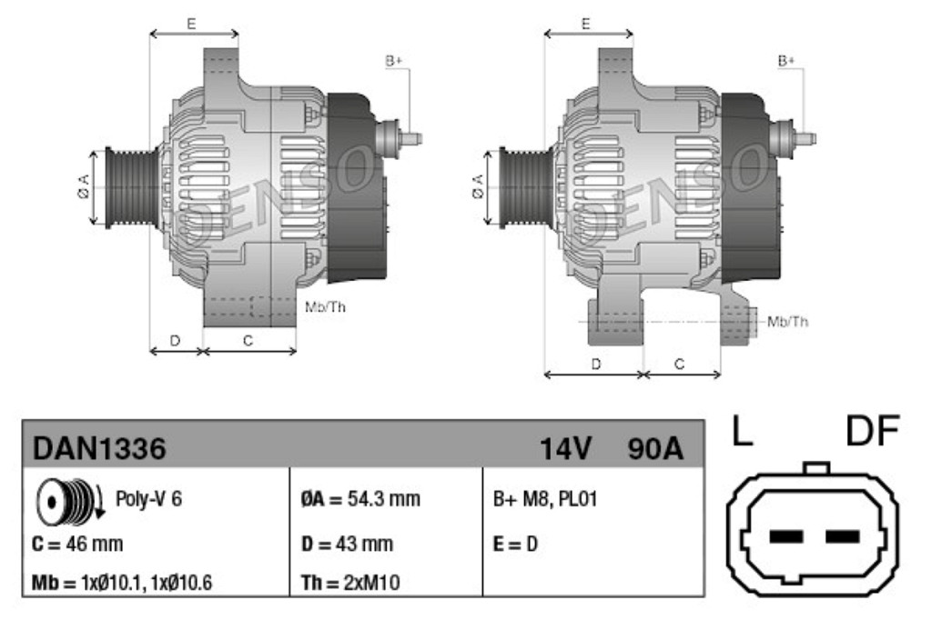 Alternator DENSO 102211-8400