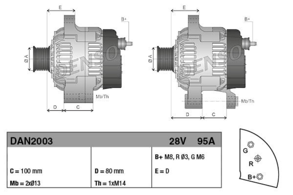 Alternator DENSO 021080-0730