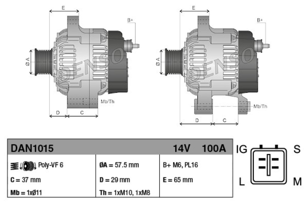 Alternator DENSO 104210-2470
