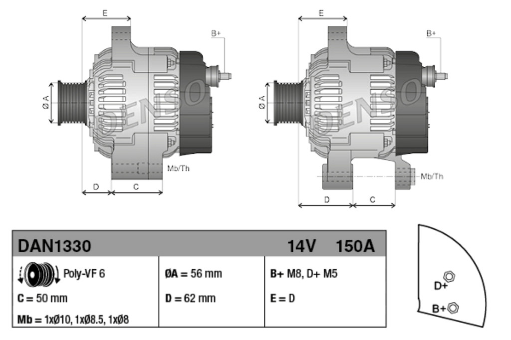 Alternator DENSO 021080-2310