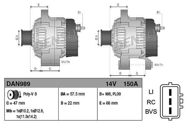 Alternator DENSO 021080-0160